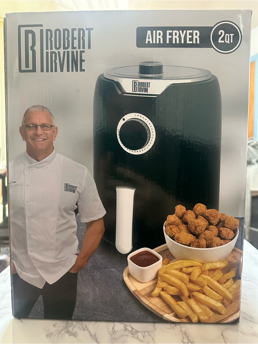 2QT Black Air Fryer - Compact Countertop Cooker